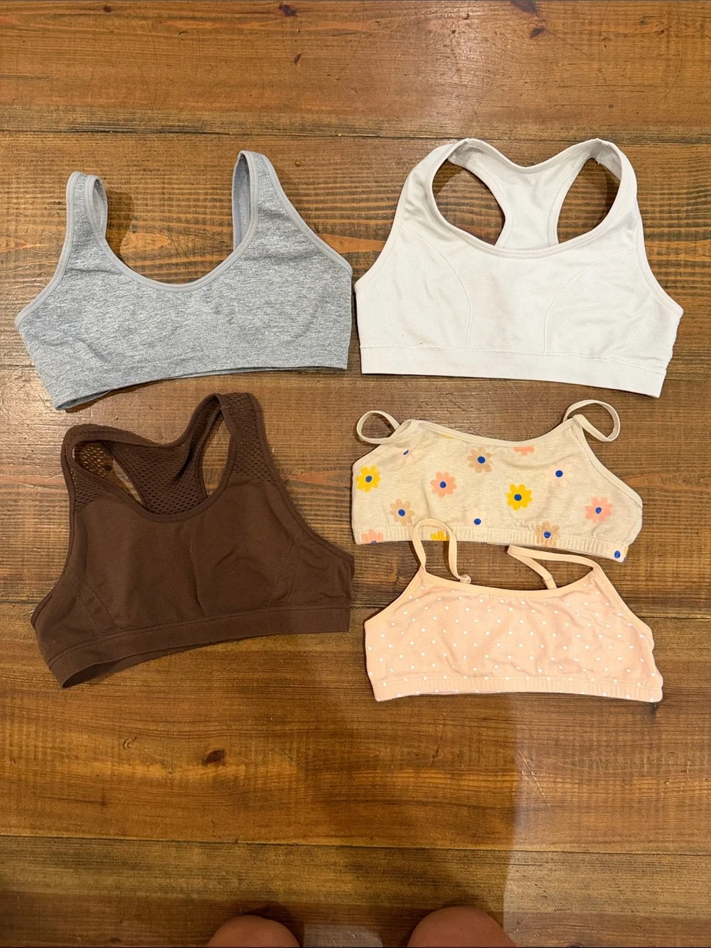 Sports Bras Set - Cream, Yellow, Pink, Blue